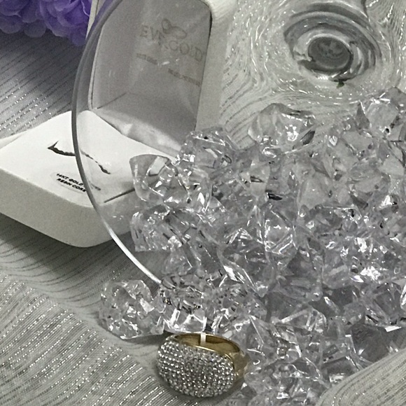 ✨Crystal Dome Ring✨Evergold 14K Yellow Gold Resin✨ - Picture 8 of 8